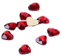  Gem Stone Heart Red 10/Pack 