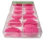  Large Glitter Tips 3 Hot Pink 110/Box 