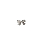  Nail Gem Bow Silver w/ Tails Medium 