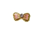  Nail Gem Bow Gold & Pink Medium 