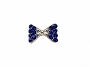  Nail Gem Bow Blue and Silver Large 