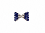  Nail Gem Bow Blue and Silver Large 