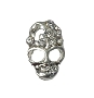  Nail Gem Skull Head Silver Large 