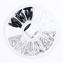  Rhinestone Marquise Blk Wht Slv Wheel 