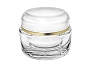  White Clear Acrylic Powder Jar Large 