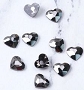  Gem Stone Heart Gun Black 10/Pack 