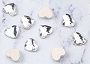  Gem Stone Heart White 10/Pack 