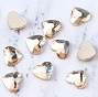  Gem Stone Heart Champagne 10/Pack 