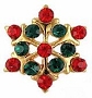  Nail Gem Star Red Green Single 