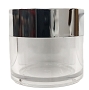  Acrylic Jar Silver Lid Round 