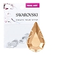  Swarovski Pear HF Golden Shdw 10/Pack 