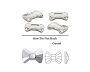  Swarovski Bowtie Crystal 10pcs/Bag 