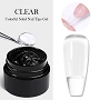  BP Solid Nail Tips Gel Clear 