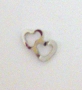  Nail Charm Silver 2 Hearts Top 