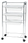  Trolley 3 Tray White 