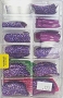  Glitter Nail Tips Violet 100/Box 