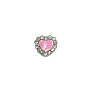  Nail Gem Heart Pink w/ Stones Medium 