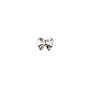  Nail Gem Bow Silver and White Medium 