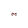  Nail Gem Bow Silver Red Lines Medium 