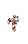  Nail Gem Candy Cane w/ Bow Large 