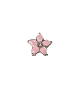  Nail Gem Flower Pink w/ Stone Medium 