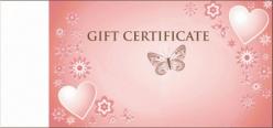  Gift Certificate Pink Butterfly 