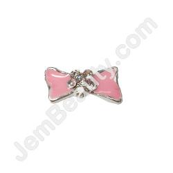  Nail Gem Bow Pink Flower Stones Large 