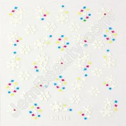  Nail Sticker Snowflake w/ color 