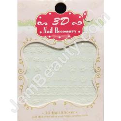  Nail Sticker Snowflake WHT 1 