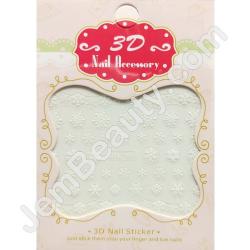  Nail Sticker Snowflake WHT 2 