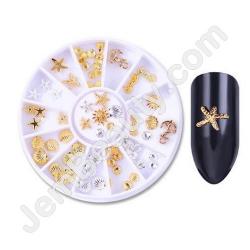  Metal Shapes Mix GLD SLV 3 Wheel 