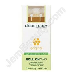  clean+easy Roll on Wax Medium 3/Pack 
