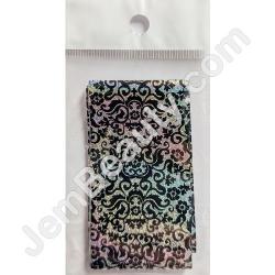  Foil Bag Black Holo Damask Yard 