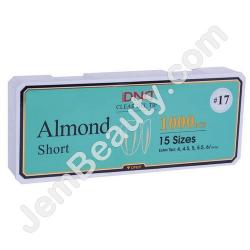  DND Gel Tips Almond Short 17 1000pcs/Box 