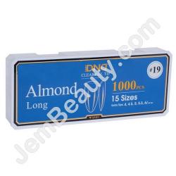  DND Gel Tips Almond Long 19 1000pcs/Box 