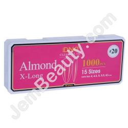  DND Gel Tips Almond XLong 20 1000pcs/Box 