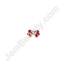  Nail Gem Bow Red Bronze Tails Medium 