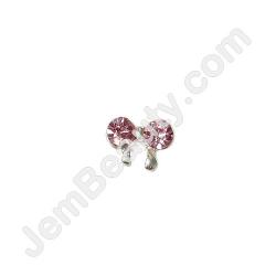  Nail Gem Bow Pink and Tails Medium 